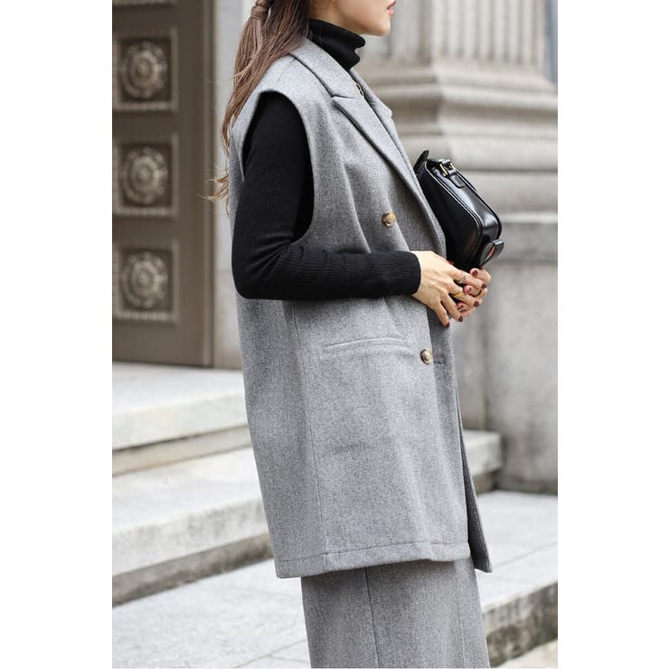 ウールタッチダブルボタンベスト 88-004382 | BONJOUR SAGAN | 詳細画像11 