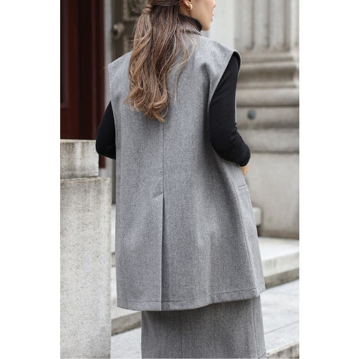 ウールタッチダブルボタンベスト 88-004382 | BONJOUR SAGAN | 詳細画像12 