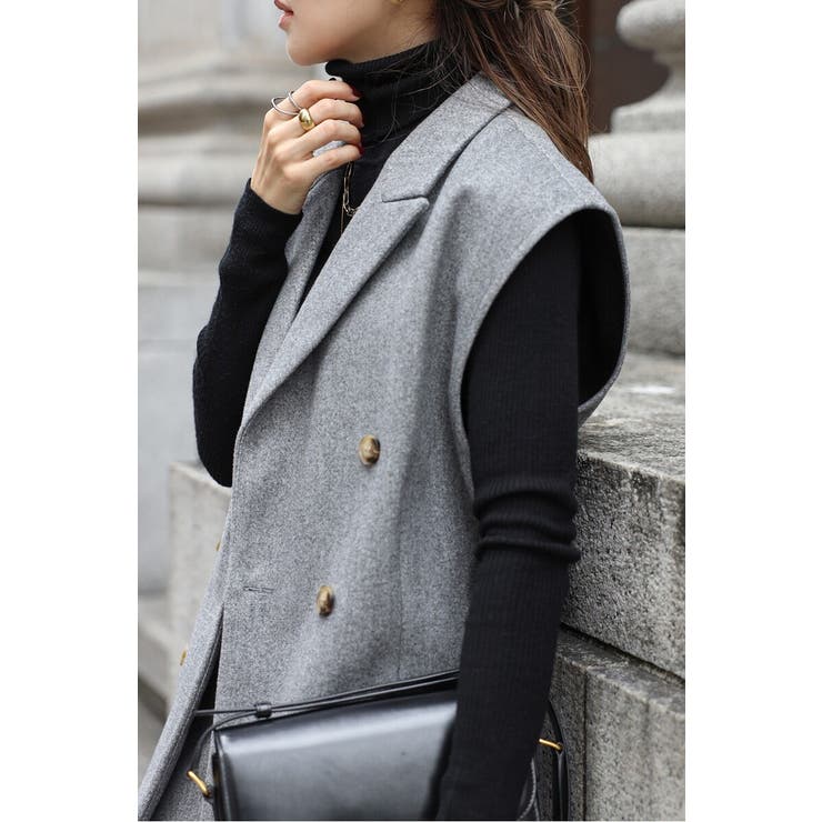 ウールタッチダブルボタンベスト 88-004382 | BONJOUR SAGAN | 詳細画像17 