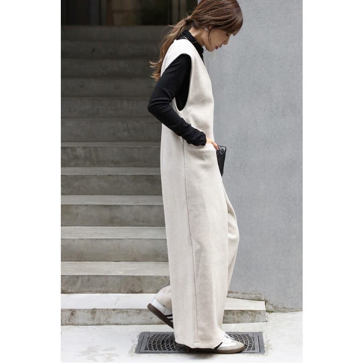 ウールタッチVネックオールインワン 88-004385 | BONJOUR SAGAN | 詳細画像3 