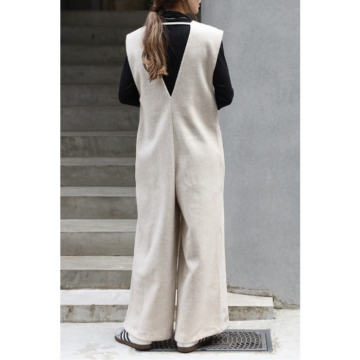 ウールタッチVネックオールインワン 88-004385 | BONJOUR SAGAN | 詳細画像4 