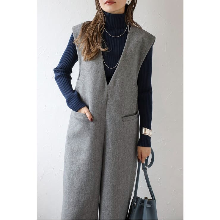 ウールタッチVネックオールインワン 88-004385 | BONJOUR SAGAN | 詳細画像14 