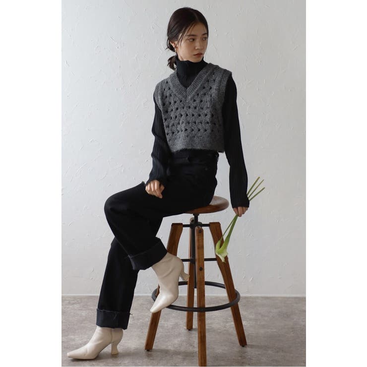 V neck holed | BONJOUR SAGAN | 詳細画像1 