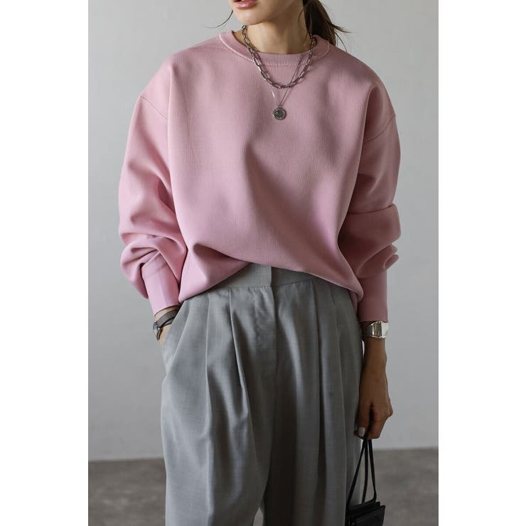 PINK | バレルスリーブサイドリブニットプルオーバー 88-004390 | BONJOUR SAGAN