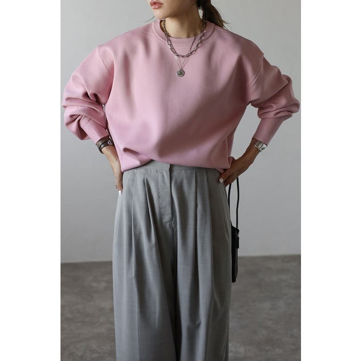 バレルスリーブサイドリブニットプルオーバー 88-004390 | BONJOUR SAGAN | 詳細画像1 