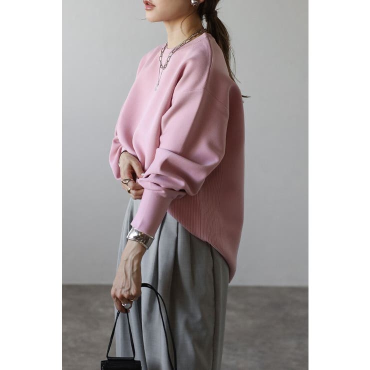 バレルスリーブサイドリブニットプルオーバー 88-004390 | BONJOUR SAGAN | 詳細画像2 
