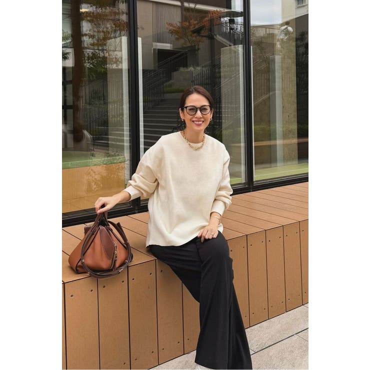 バレルスリーブサイドリブニットプルオーバー 88-004390 | BONJOUR SAGAN | 詳細画像34 