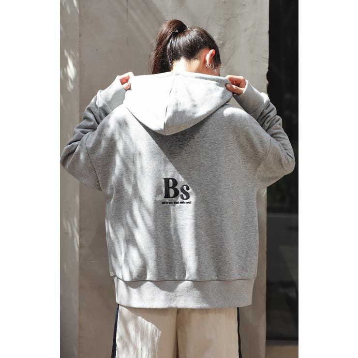 BSバックロゴ刺繍×箔プリントフーディー88-004403 | BONJOUR SAGAN | 詳細画像2 