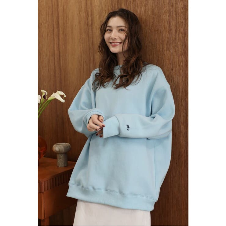 LIGHT-BLUE | sleeve ENC logo | BONJOUR SAGAN