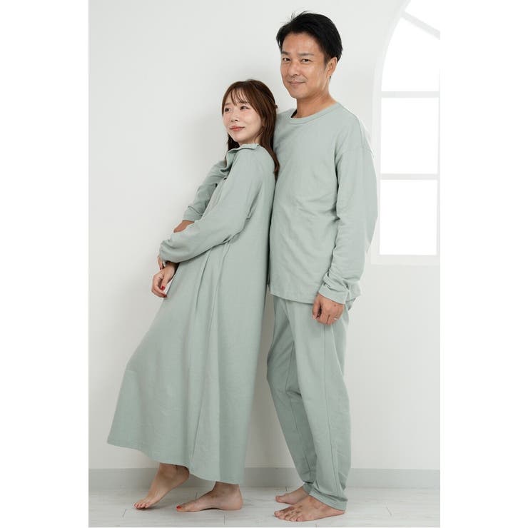 KHAKI-GRAY | 【体温保持・リフレッシュ】極眠スウェットルームウェア 88-004405 | BONJOUR SAGAN