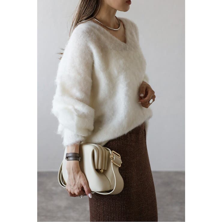 カシミアタッチディープVネックニット 88-004412 | BONJOUR SAGAN | 詳細画像2 