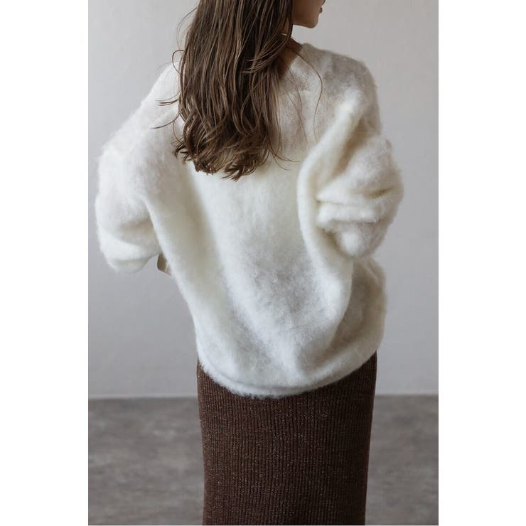 カシミアタッチディープVネックニット 88-004412 | BONJOUR SAGAN | 詳細画像3 