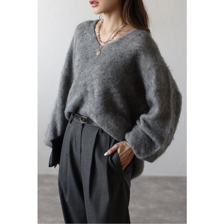 カシミアタッチディープVネックニット 88-004412 | BONJOUR SAGAN | 詳細画像11 