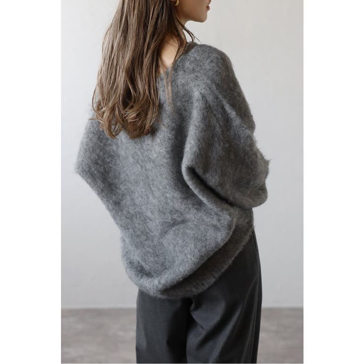 カシミアタッチディープVネックニット 88-004412 | BONJOUR SAGAN | 詳細画像14 