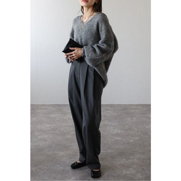 カシミアタッチディープVネックニット 88-004412 | BONJOUR SAGAN | 詳細画像15 