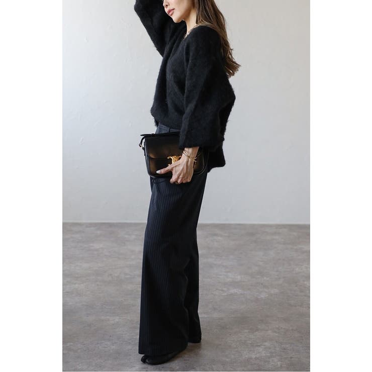 カシミアタッチディープVネックニット 88-004412 | BONJOUR SAGAN | 詳細画像21 