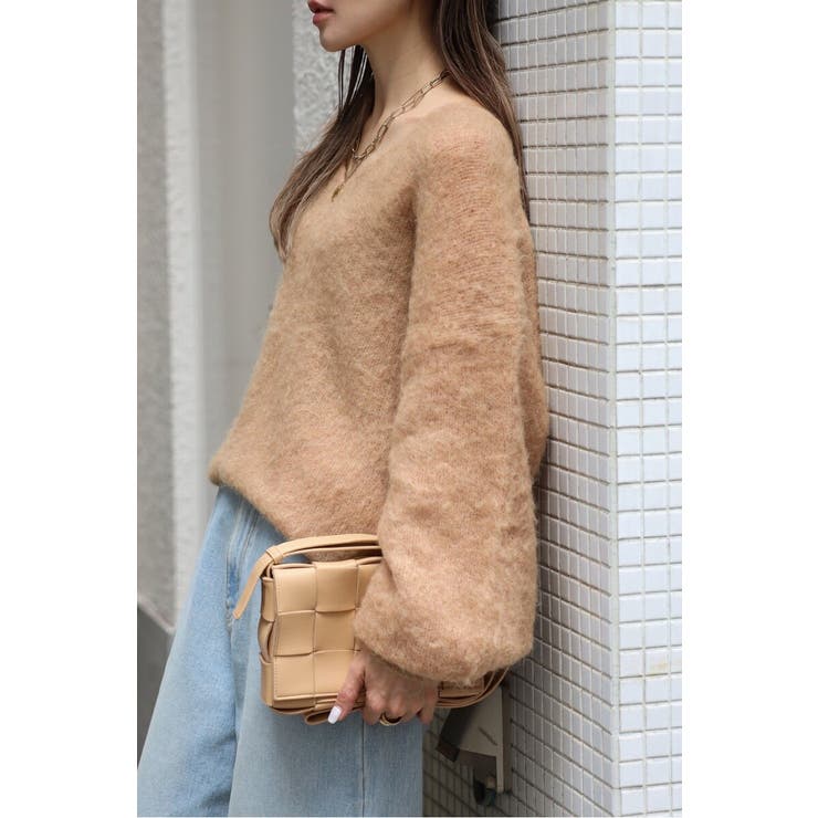 カシミアタッチディープVネックニット 88-004412 | BONJOUR SAGAN | 詳細画像26 