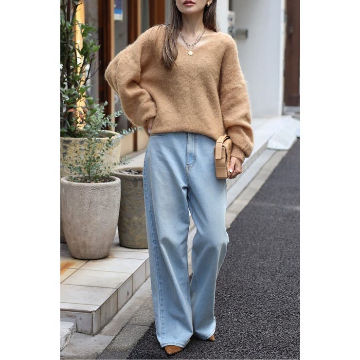 カシミアタッチディープVネックニット 88-004412 | BONJOUR SAGAN | 詳細画像27 