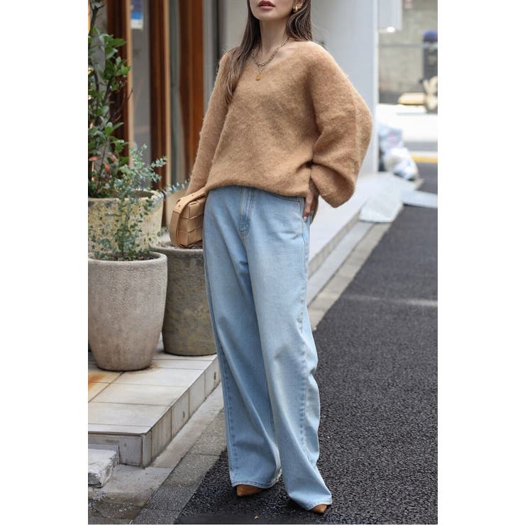 カシミアタッチディープVネックニット 88-004412 | BONJOUR SAGAN | 詳細画像28 