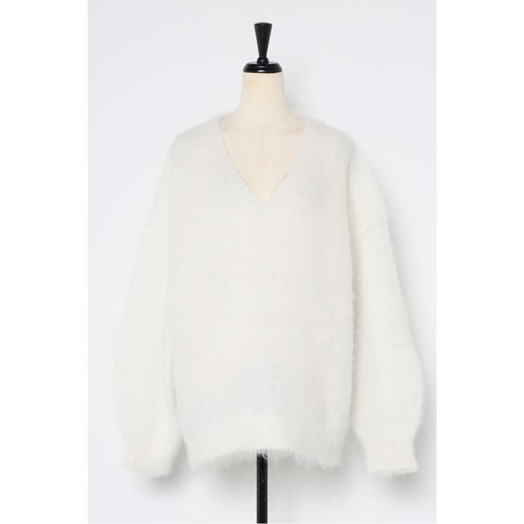 カシミアタッチディープVネックニット 88-004412 | BONJOUR SAGAN | 詳細画像33 