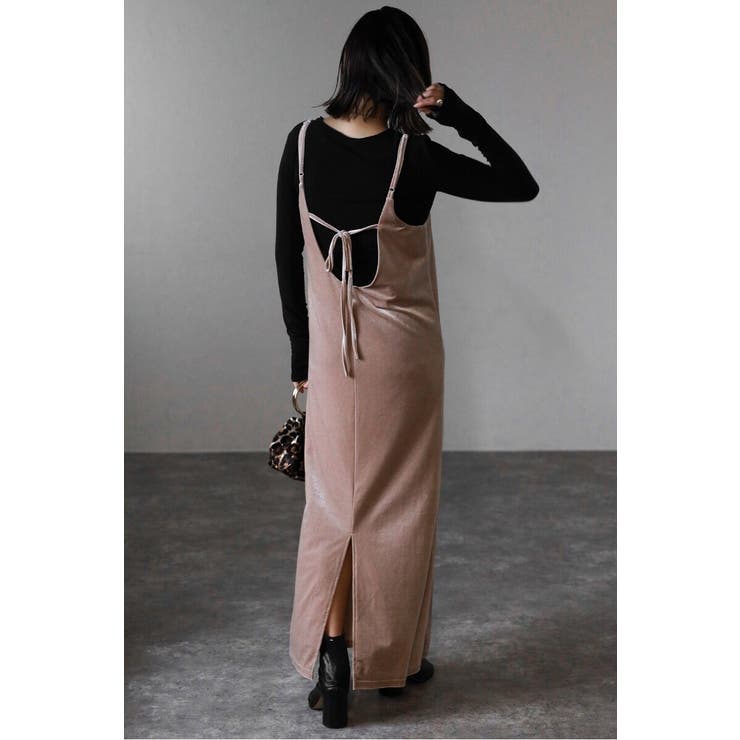 バックリボンベロアキャミワンピース 88-004415 | BONJOUR SAGAN | 詳細画像1 