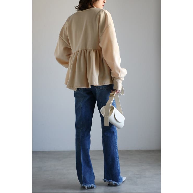 アンチピリング加工裏起毛フロントジップペプラムスウェット 88-004417 | BONJOUR SAGAN | 詳細画像35 