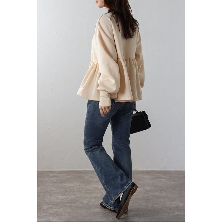 アンチピリング加工裏起毛フロントジップペプラムスウェット 88-004417 | BONJOUR SAGAN | 詳細画像46 