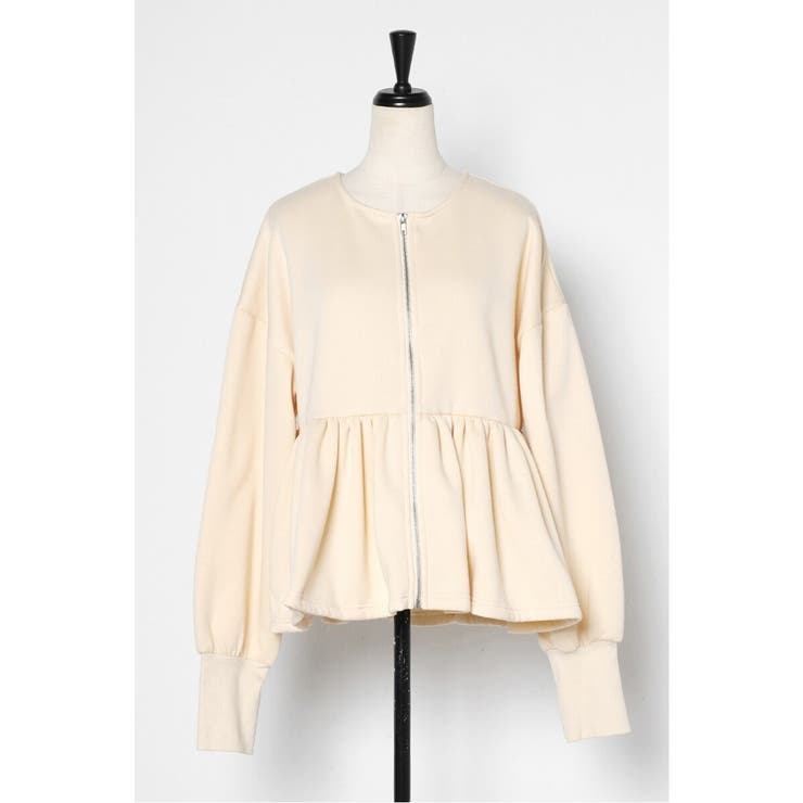 アンチピリング加工裏起毛フロントジップペプラムスウェット 88-004417 | BONJOUR SAGAN | 詳細画像56 