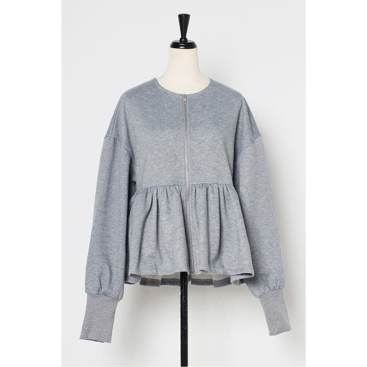 アンチピリング加工裏起毛フロントジップペプラムスウェット 88-004417 | BONJOUR SAGAN | 詳細画像57 