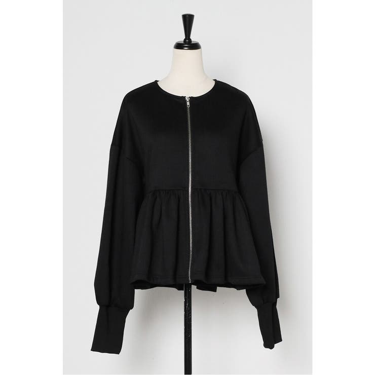 アンチピリング加工裏起毛フロントジップペプラムスウェット 88-004417 | BONJOUR SAGAN | 詳細画像58 