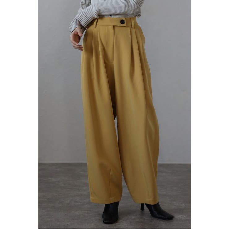 MUSTARD | トリプルタックワイドバレルパンツ 88-004420 | BONJOUR SAGAN