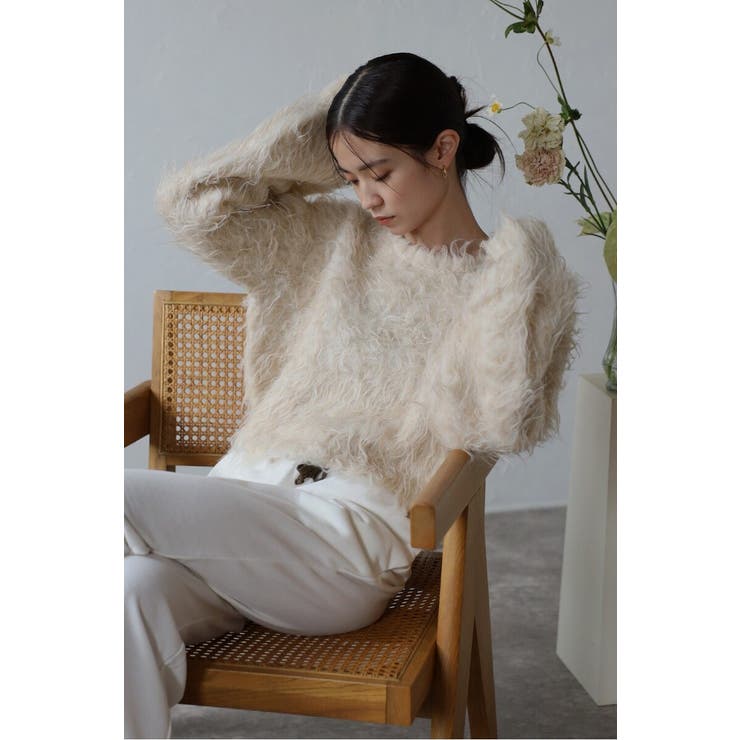 OATMEAL | teddybear shaggy cropped | BONJOUR SAGAN