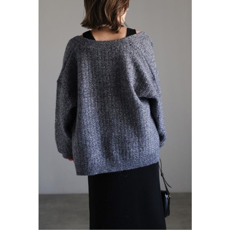 ツイードニットVネックカーディガン 88-004424 | BONJOUR SAGAN | 詳細画像3 