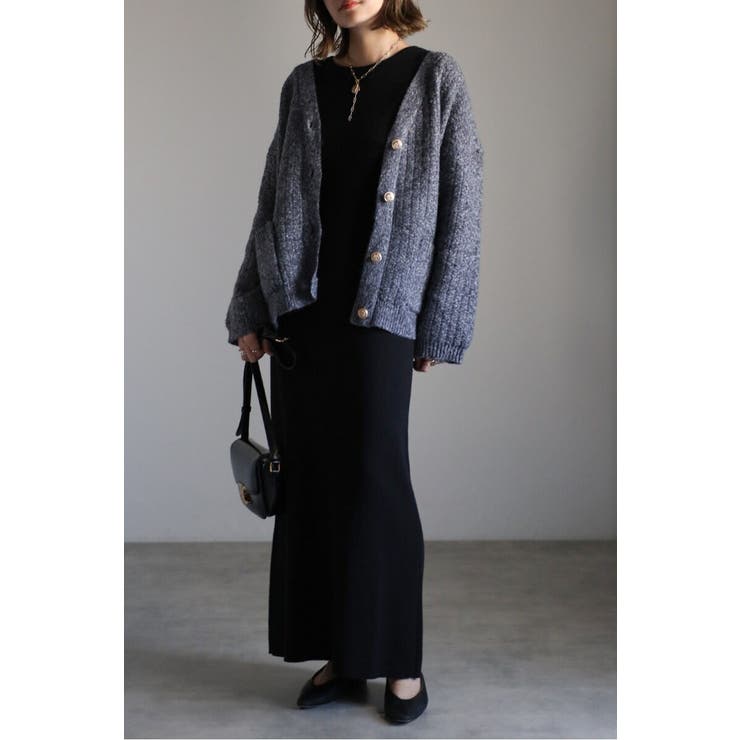 ツイードニットVネックカーディガン 88-004424 | BONJOUR SAGAN | 詳細画像8 