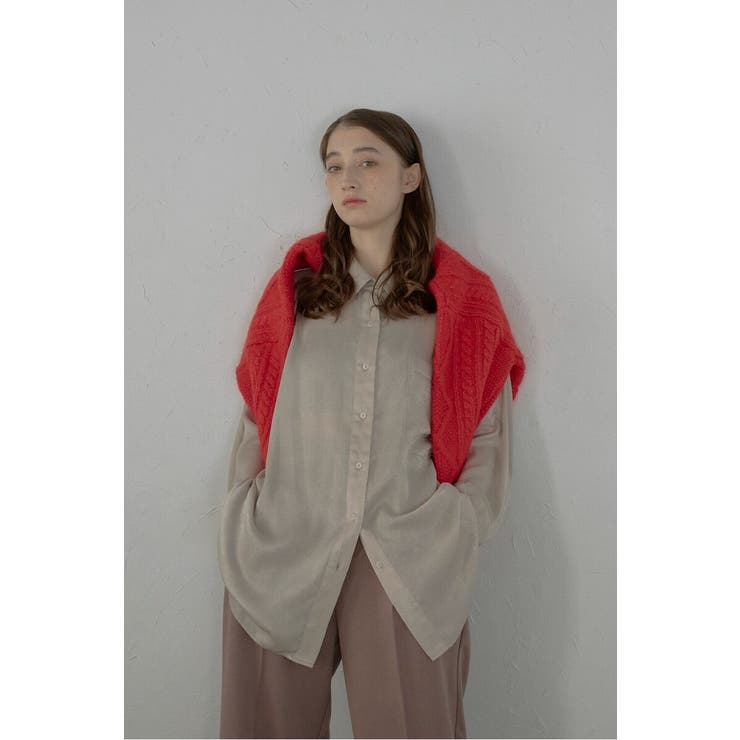 satin oversize shirt | BONJOUR SAGAN | 詳細画像1 