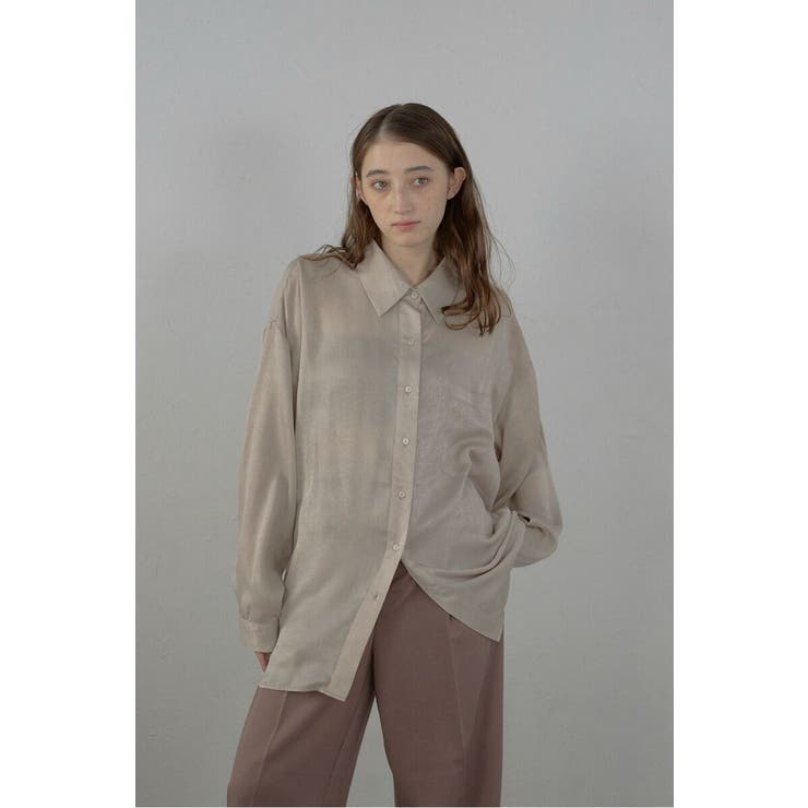 satin oversize shirt | BONJOUR SAGAN | 詳細画像5 