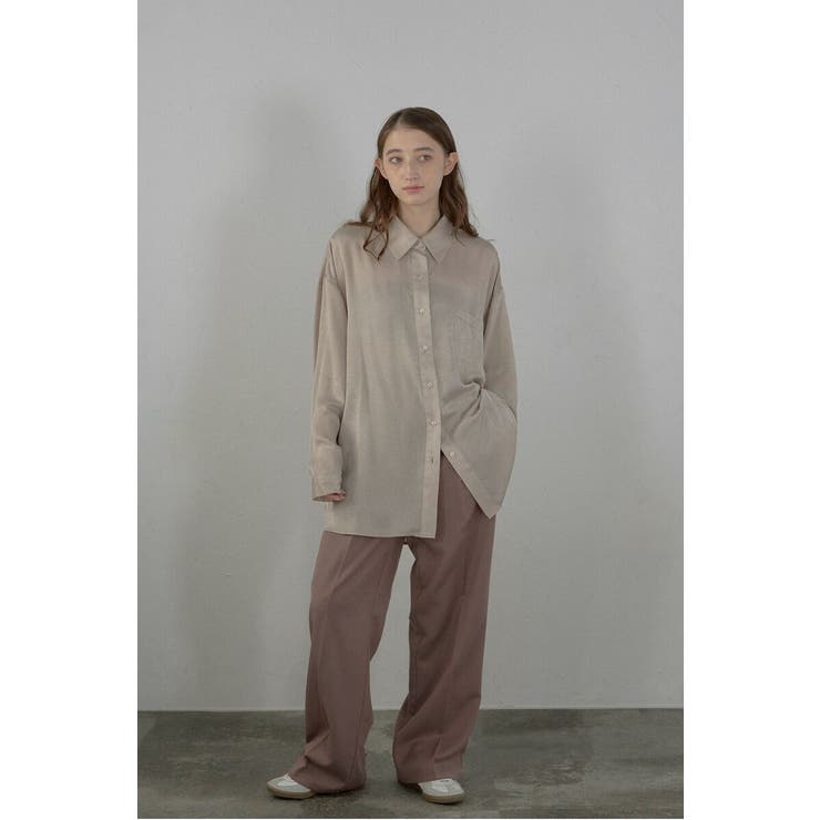 satin oversize shirt | BONJOUR SAGAN | 詳細画像7 