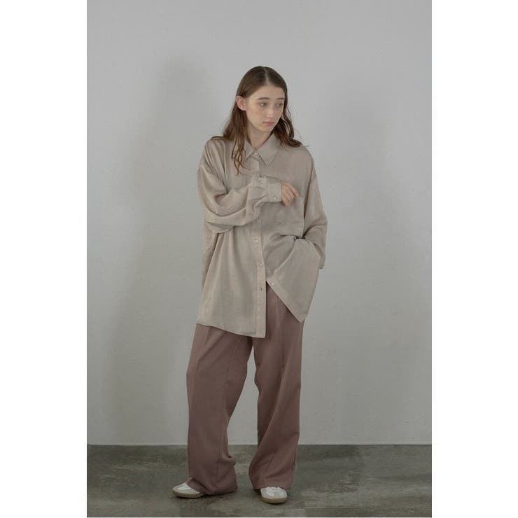 satin oversize shirt | BONJOUR SAGAN | 詳細画像8 