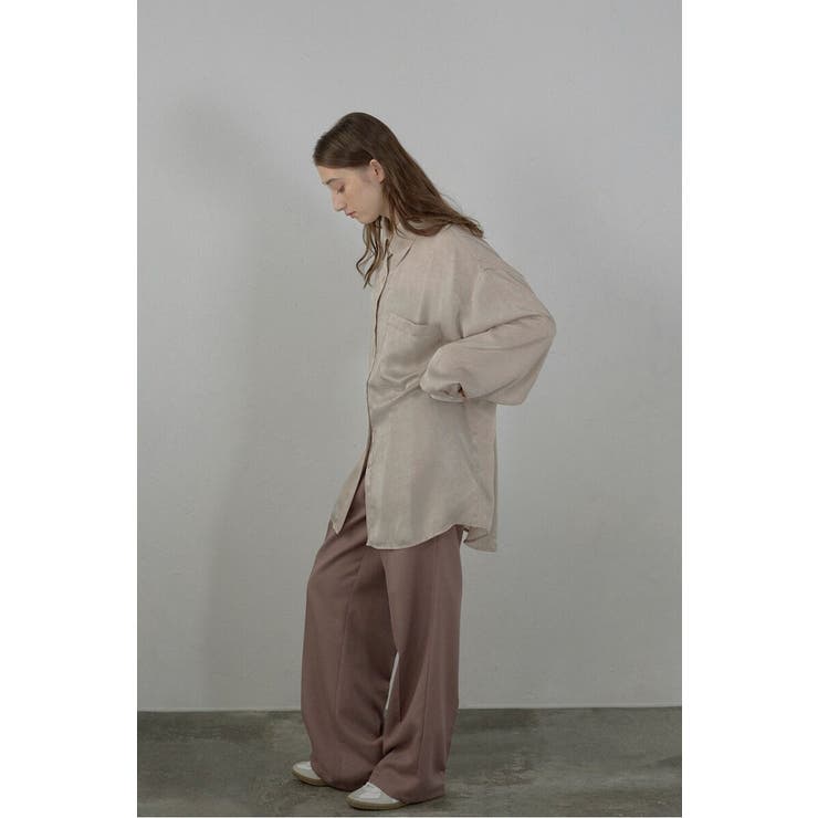 satin oversize shirt | BONJOUR SAGAN | 詳細画像9 