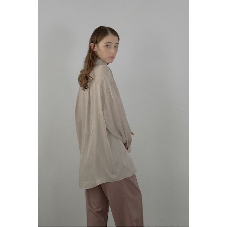 satin oversize shirt | BONJOUR SAGAN | 詳細画像11 