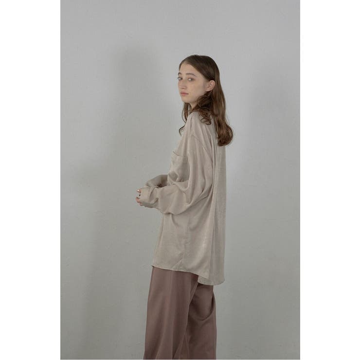 satin oversize shirt | BONJOUR SAGAN | 詳細画像13 