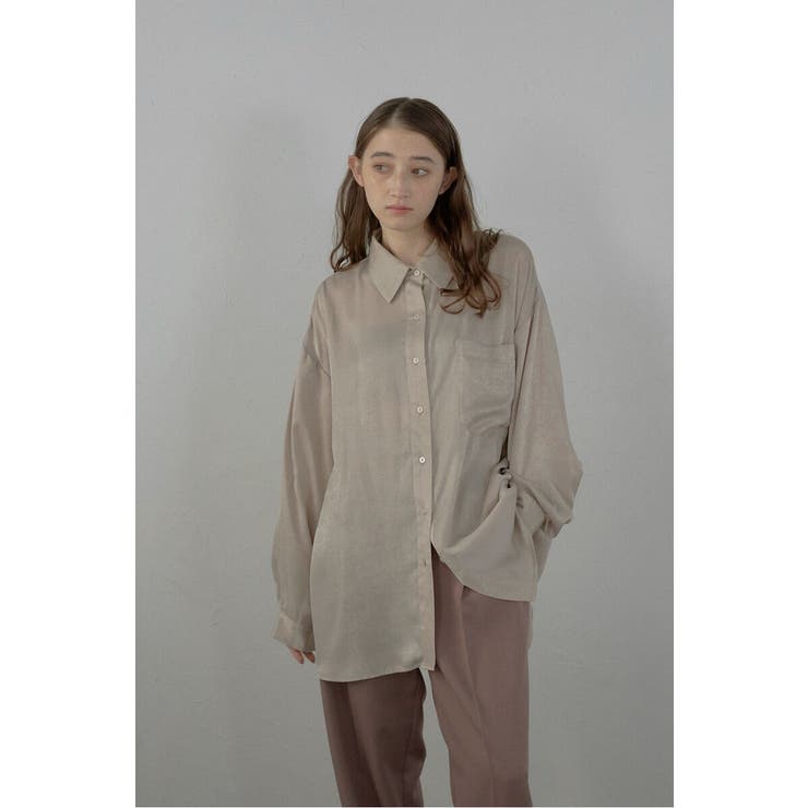 satin oversize shirt | BONJOUR SAGAN | 詳細画像14 