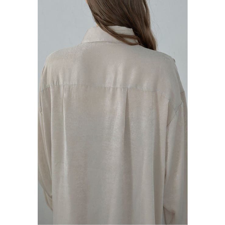 satin oversize shirt | BONJOUR SAGAN | 詳細画像18 