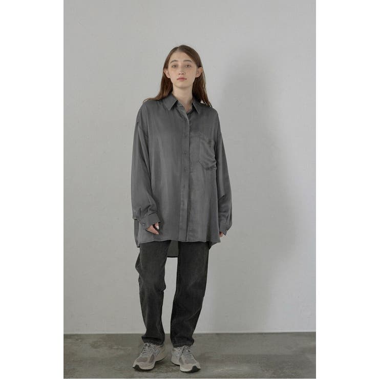 satin oversize shirt | BONJOUR SAGAN | 詳細画像19 