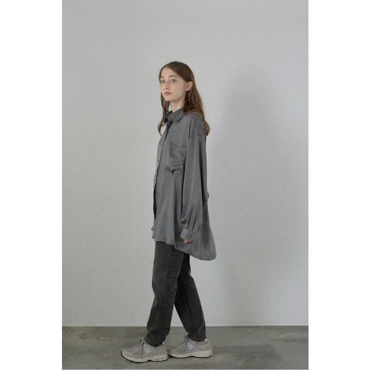 satin oversize shirt | BONJOUR SAGAN | 詳細画像20 