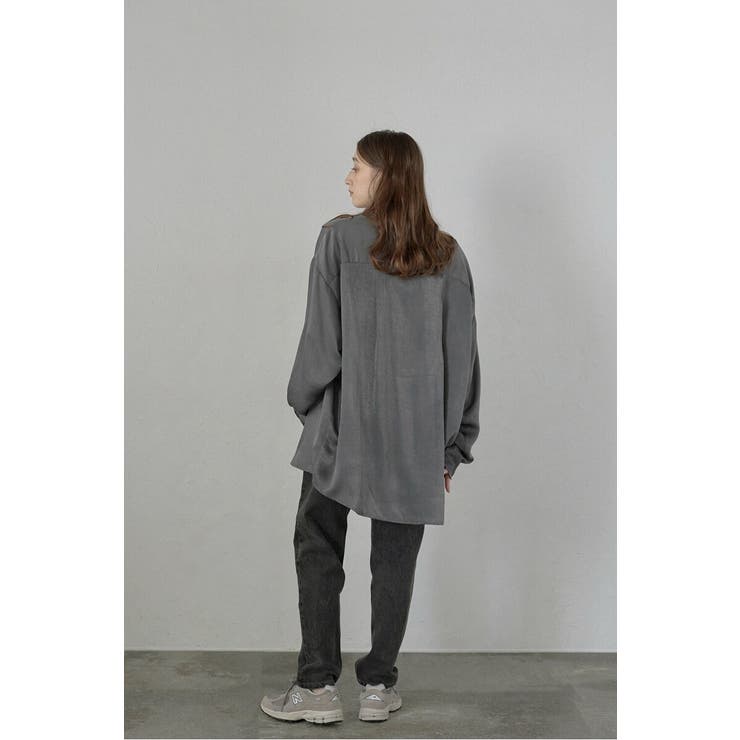 satin oversize shirt | BONJOUR SAGAN | 詳細画像21 