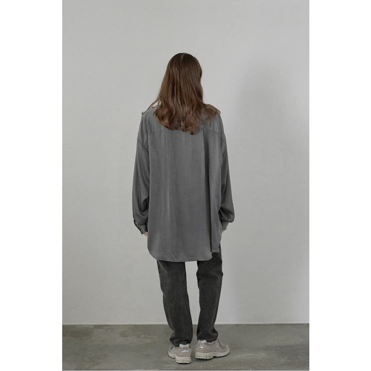 satin oversize shirt | BONJOUR SAGAN | 詳細画像24 