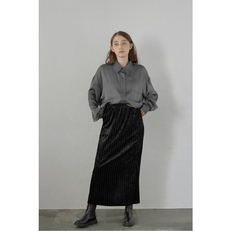 satin oversize shirt | BONJOUR SAGAN | 詳細画像25 