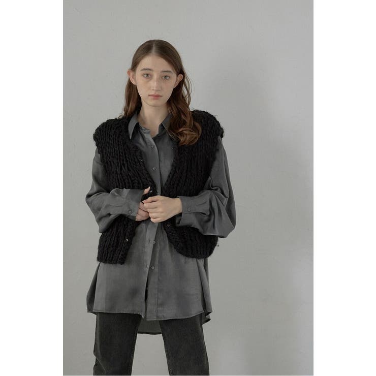 satin oversize shirt | BONJOUR SAGAN | 詳細画像29 