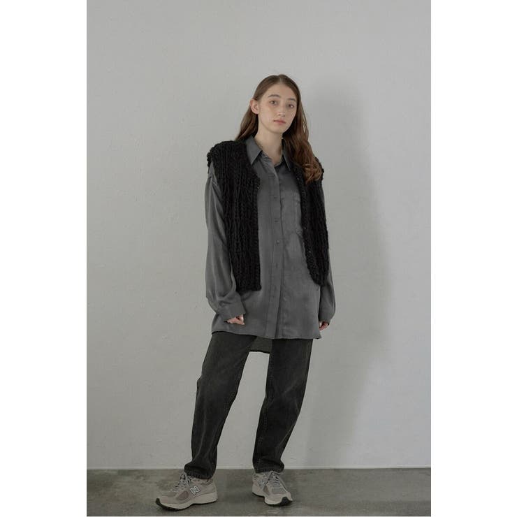 satin oversize shirt | BONJOUR SAGAN | 詳細画像30 
